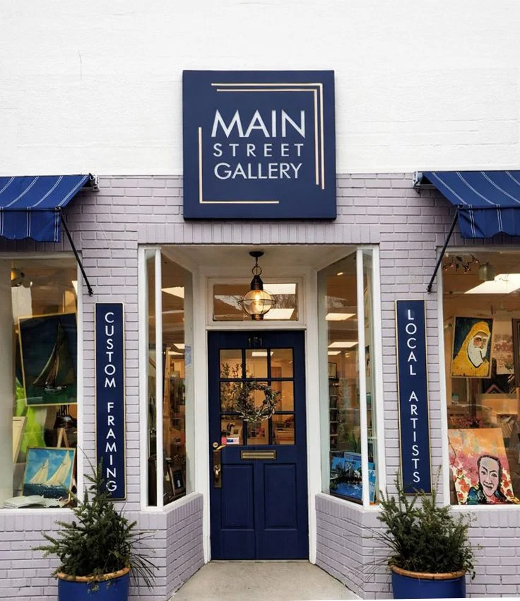 Custom gallery storefront sign for Main Street Gallery — designed and crafted by Frenchtown Signs in Frenchtown, NJ